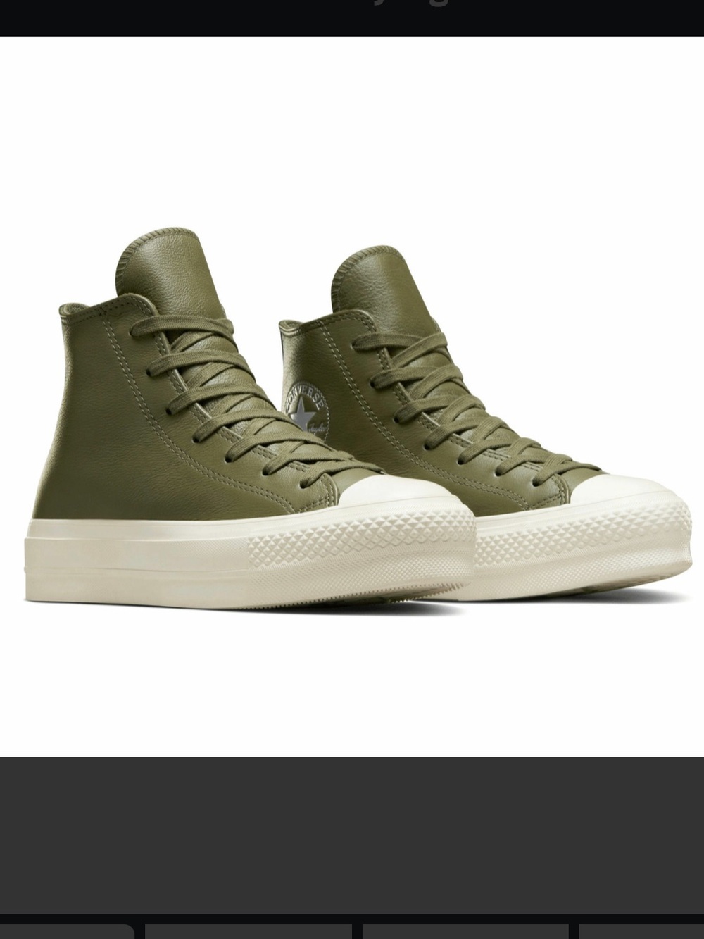 Converse Chuck Taylor All Star Lift High Top Sneakers - Olive & Egret